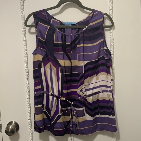 🟣  3/$50!   100% silk top by Antonio Melani (M) - Picture 1 of 5